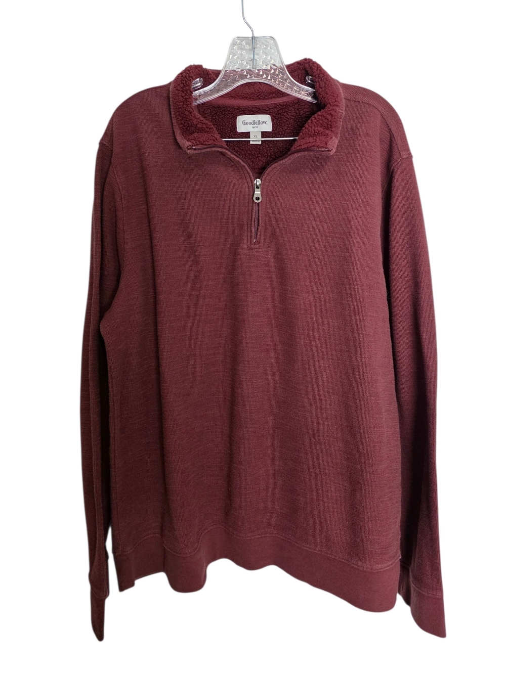 Goodfellow & Co Men’s Quarter-Zip Fleece Pullover - Burgundy
